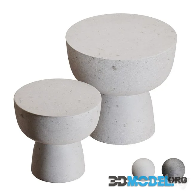 Concrete coffee tables mushroom