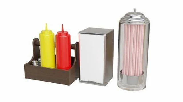 Condiment Collection Low-poly (PBR)