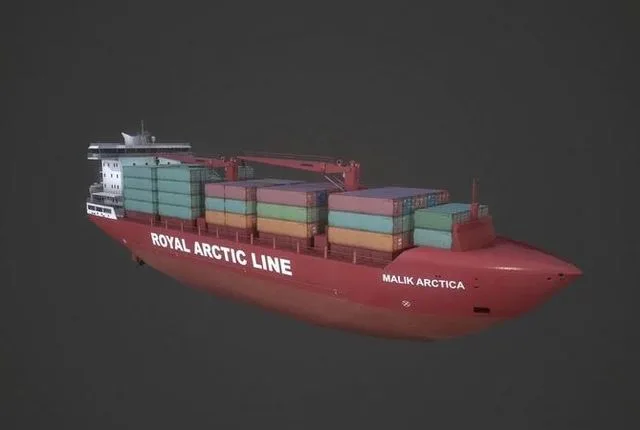 Container Ship Mary Arctica Low-poly (PBR)