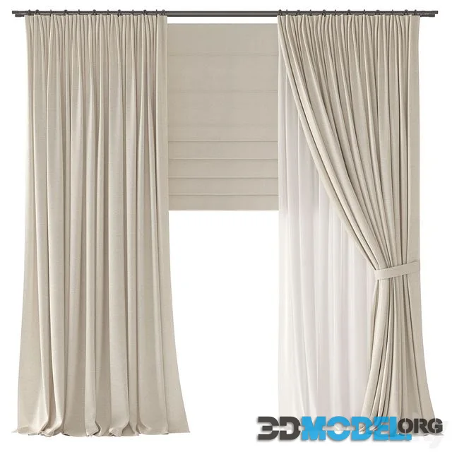 Curtains . Thick linen