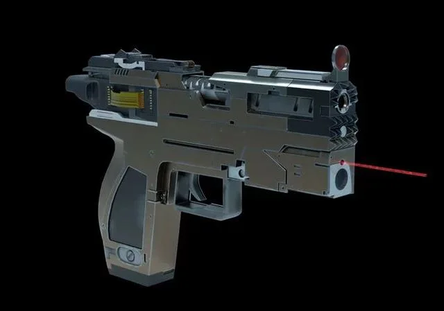 Cyberpunk Pistol Low-poly (PBR)