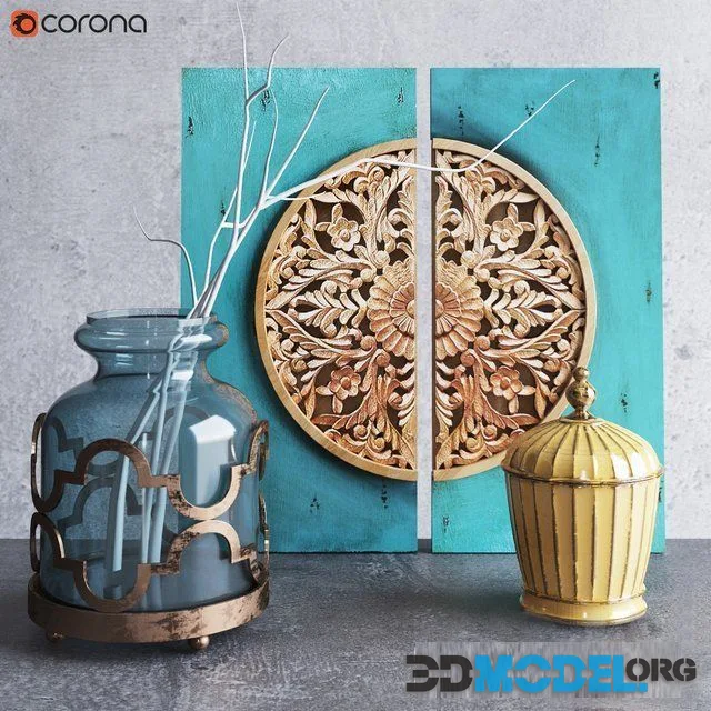 Decorative set in ethnic style
