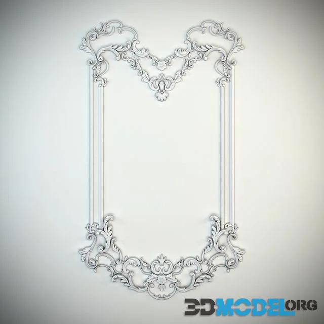 Decorative frame on the sketch