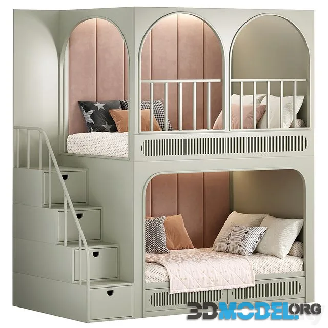Designer two-level bed Kids room 19