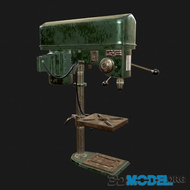 Drill Press Low-poly (PBR)
