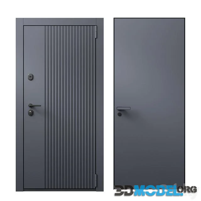 Entrance door and concealed door