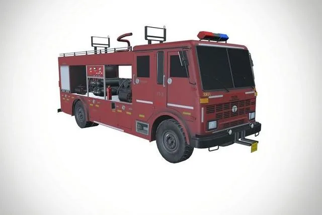 Fire Fighting Vehicle Low-poly (PBR)