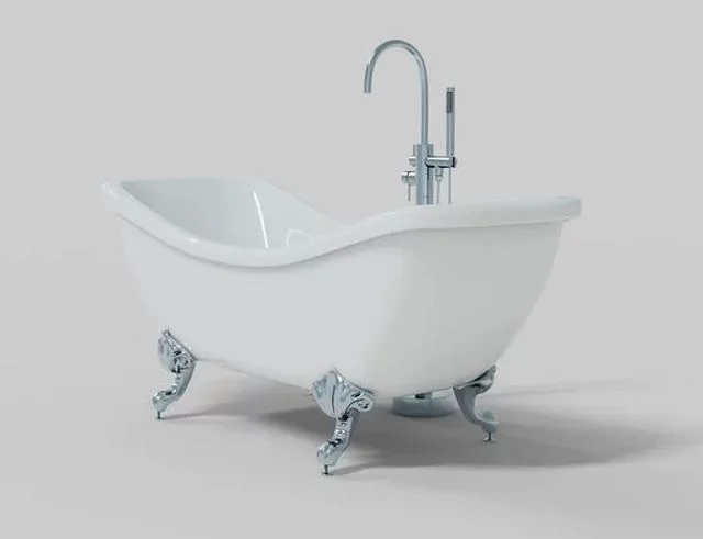 Freestanding Bathtub and Faucet (PBR)