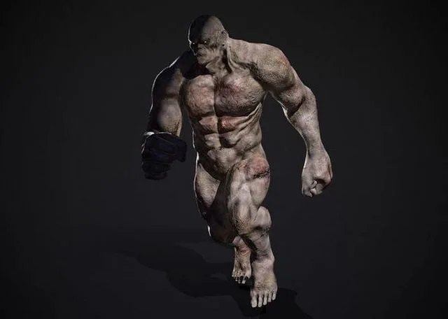 Giant Monster Thing Low-poly (PBR)