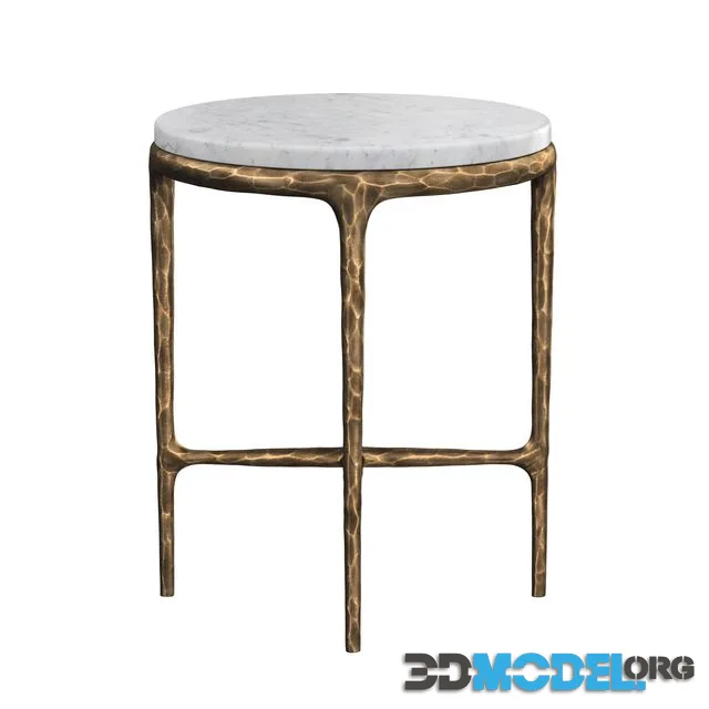 HADDEUS MARBLE ROUND SIDE TABLE