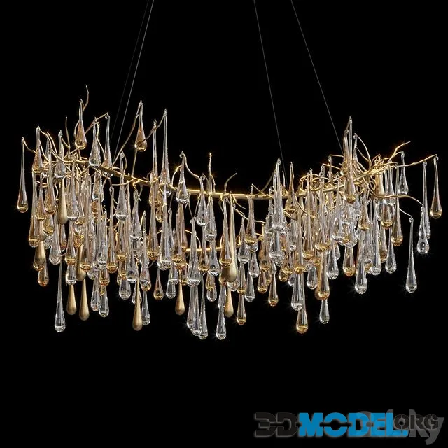 Hanging chandelier Vargov Design - Olive (Metal, Glass)