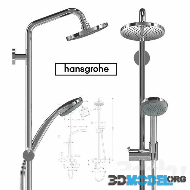 Hansgrohe Croma 100 1jet Showerpipe