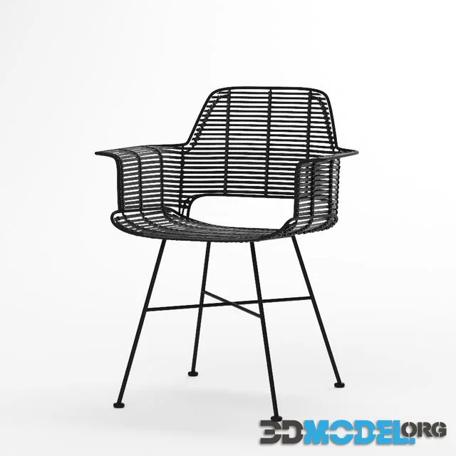HKLiving Rattan Tub Chair - Natural + Black version