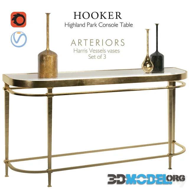 Hooker Highland Park & Arteriors vases