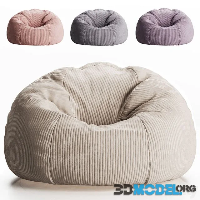Icon Klassischer Sitzsack Flauschig aus Cord Kingston