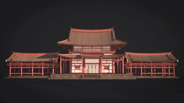 Japanese Temple Low-poly (PBR)