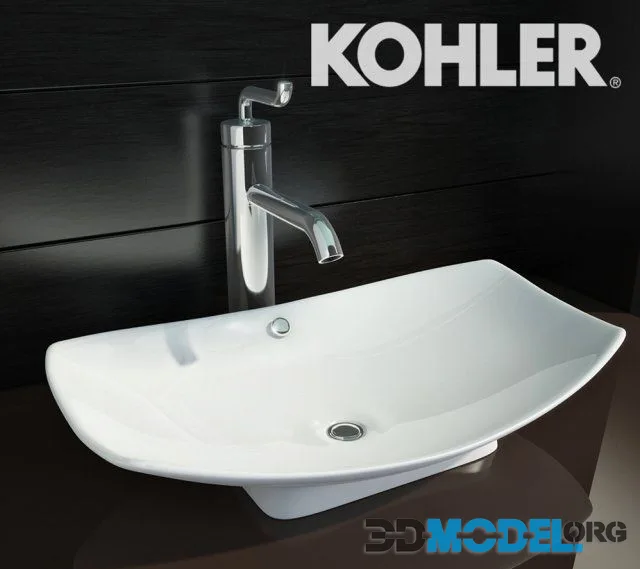 Kohler Leaf sink and faucet + Kohler Purist