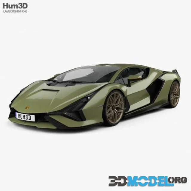 Lamborghini Sian with HQ interior 2020 (PBR)