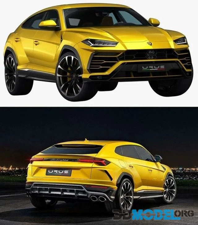 Lamborghini Urus 2019 with HQ interior (PBR)