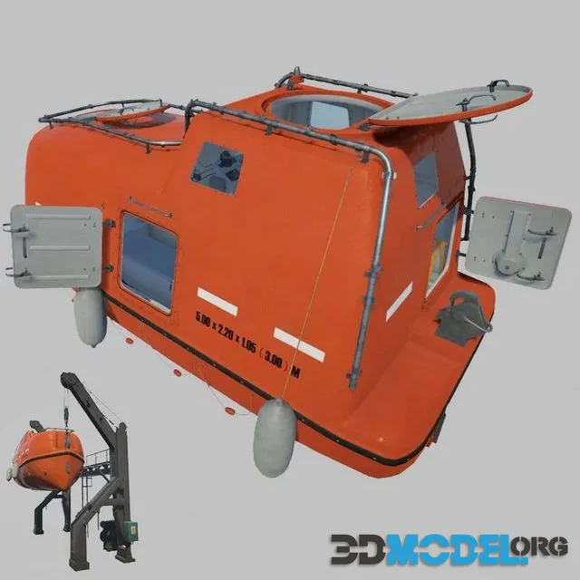 Life Boat Low-poly (PBR)