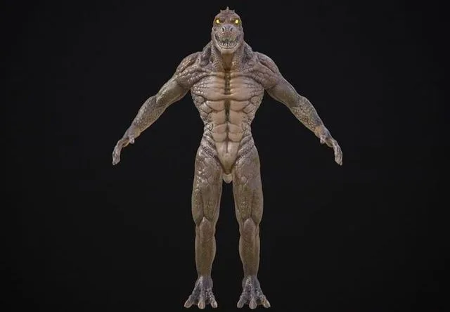 Lizard 2 Low-poly (PBR)