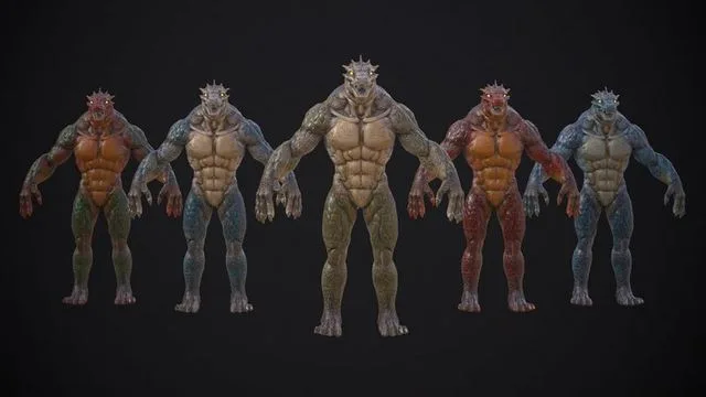 Lizard Boss Low-poly (PBR)