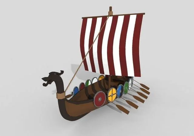 Low poly Viking Ship (PBR)