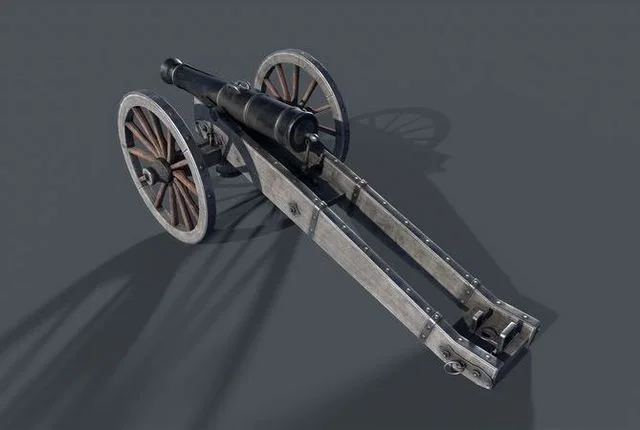 Medieval cannon Low-poly (PBR)