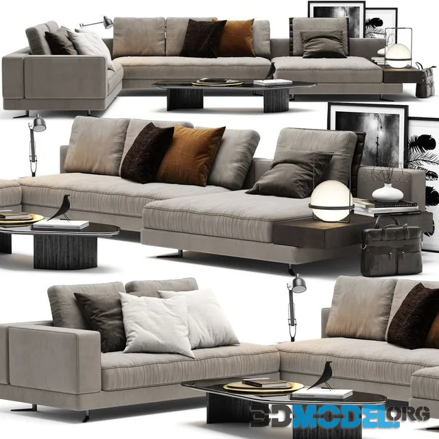 Minotti White Sofa