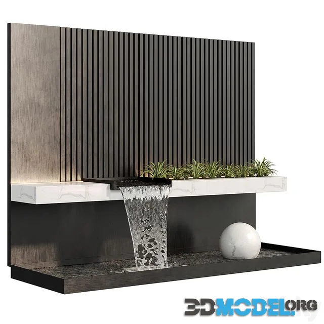Modernist wall fountain 02