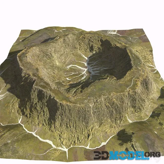 Mountain in real-world scale