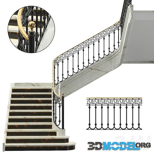 Neoclassical spiral staircase 3
