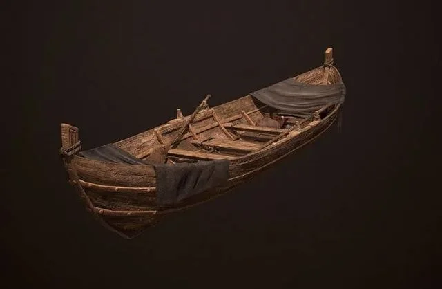 Old Rowboat Low-poly (PBR)