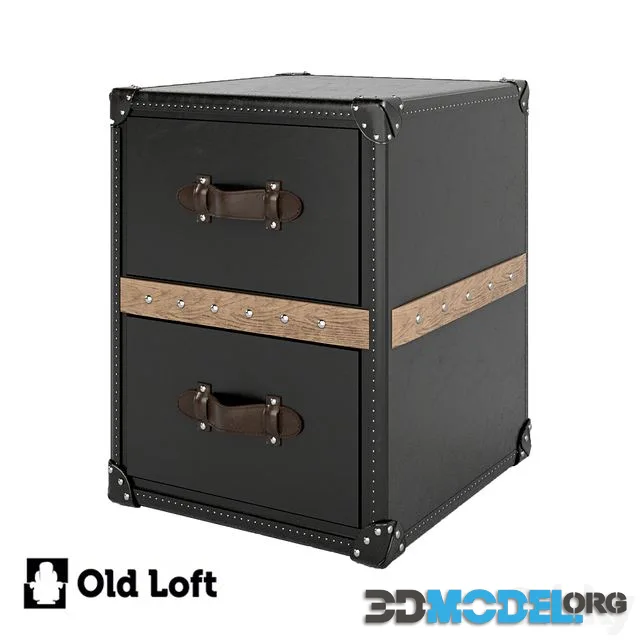OM Cabinet Art Metal Black Steel in loft style