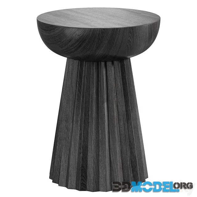 PLISSE WOOD SIDE TABLE by Vicaldesign