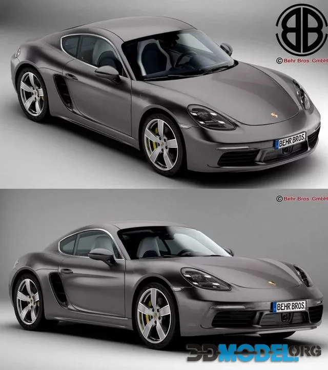 Porsche 718 Cayman 2017 with HQ interior (PBR)