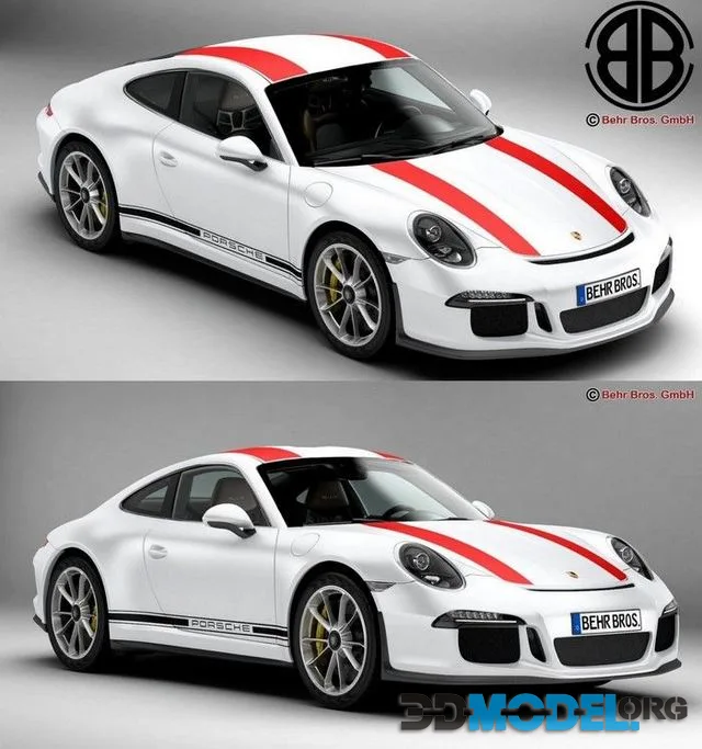Porsche 911 R 2017 with HQ interior (PBR)
