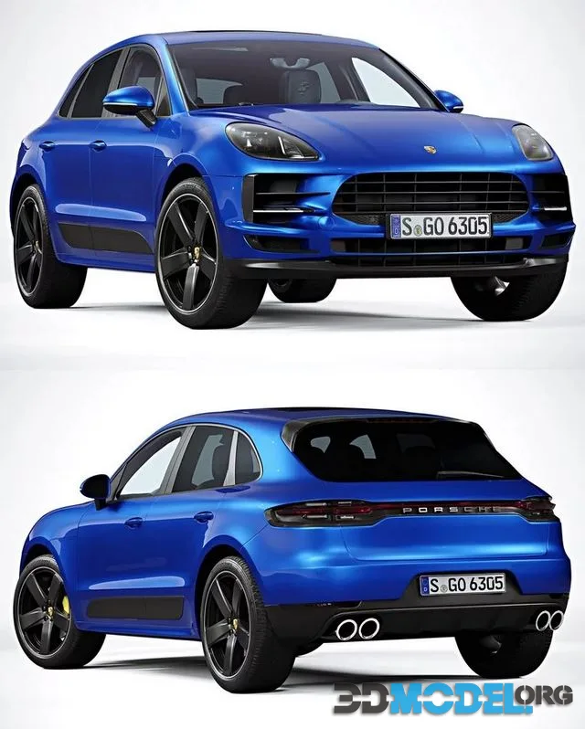 Porsche Macan 2019 with HQ Interior (PBR)