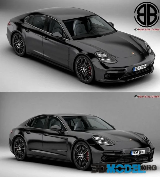 Porsche Panamera Turbo 2017 with HQ interior (PBR)
