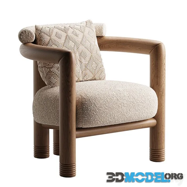 Porto Wood Frame Accent Chair