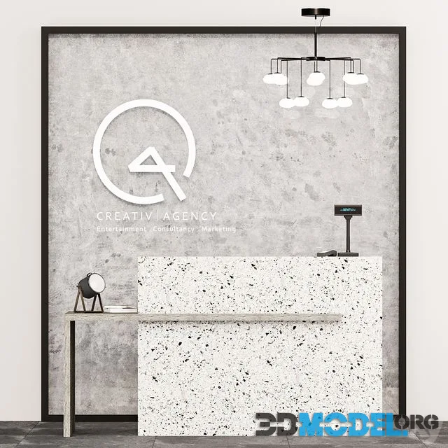 Reception, store cash desk, service counter