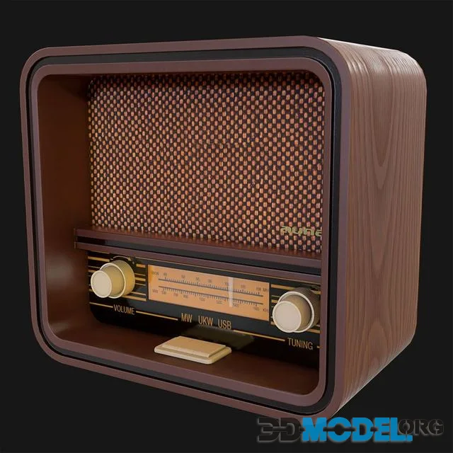 Retro Radio Low-poly (PBR)