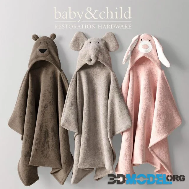 RH ANIMAL HOODED TOWELS