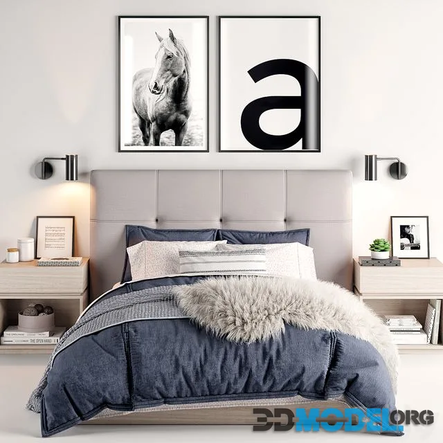 RH Logan platform bed