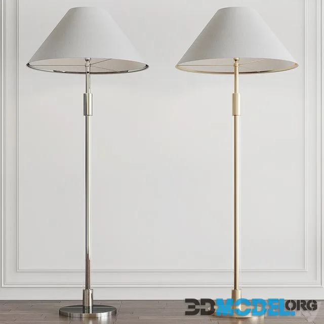 Robert Polished Nickel Light Floor Lamp by Ralph Lauren