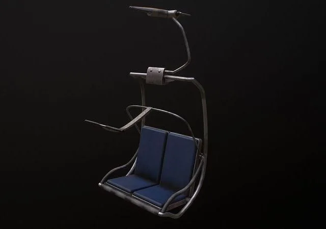 Ropeway Seats Low-poly (PBR)