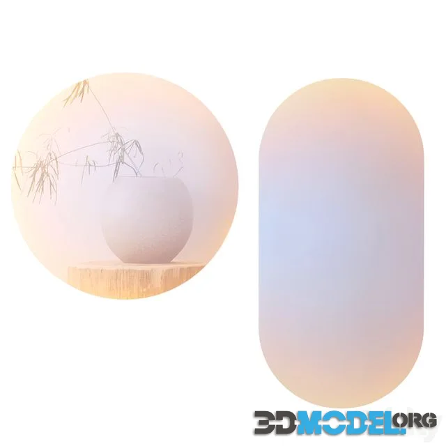 Ruby Iridescent Wall Mirror Set by Westwing