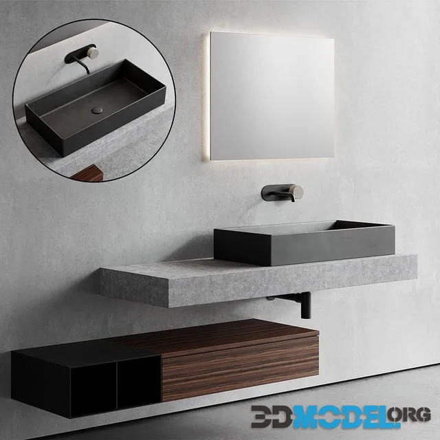 Scarabeo Ceramiche Topline Vanity Unit Set 1