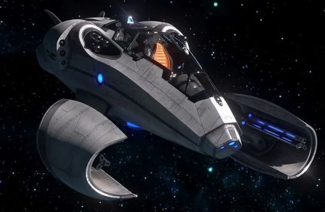 Sci-fi Spaceship Dropship Low-poly (PBR)