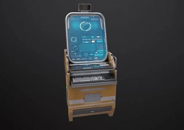 Sci-fi Terminal4 Low-poly (PBR)